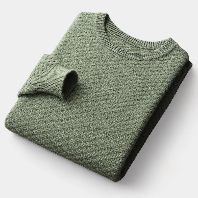 Invoux Marseilles Merino Wool Checkered Sweater