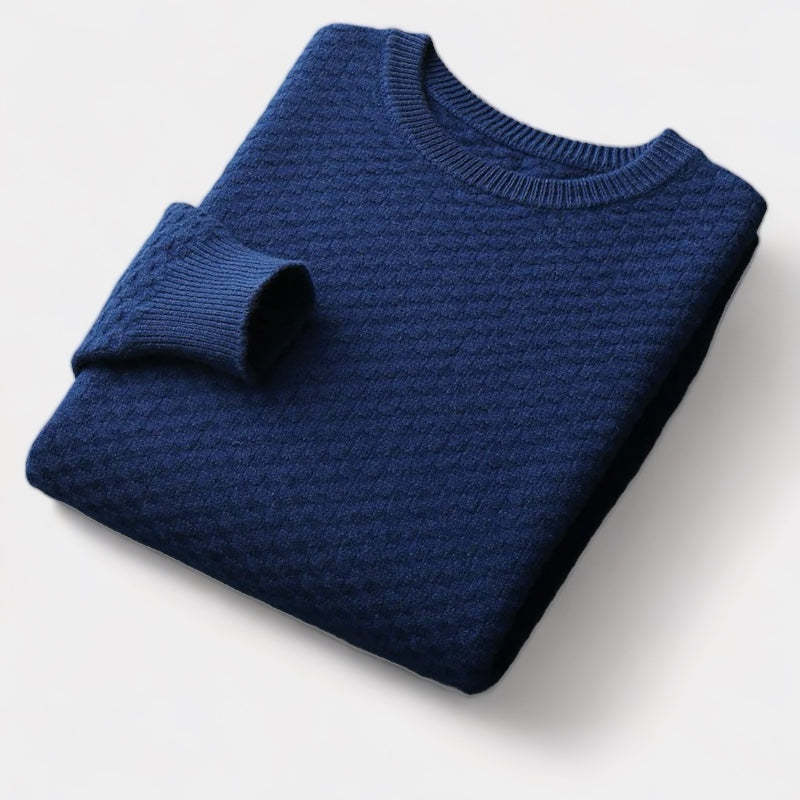 Invoux Marseilles Merino Wool Checkered Sweater
