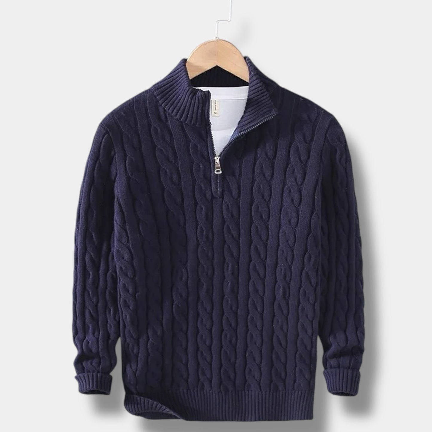 Invoux Windsor Jacquard Mock Neck Sweater