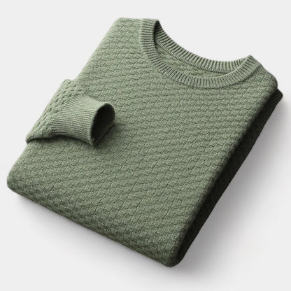 Invoux Marseilles Merino Wool Checkered Sweater