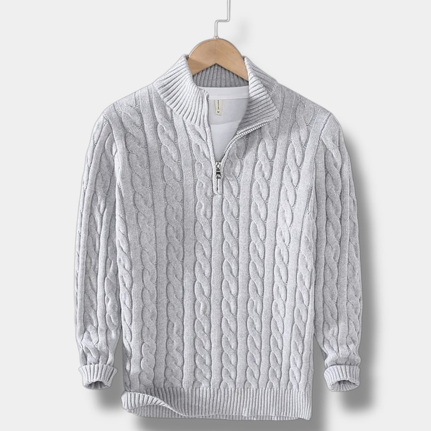 Invoux Windsor Jacquard Mock Neck Sweater