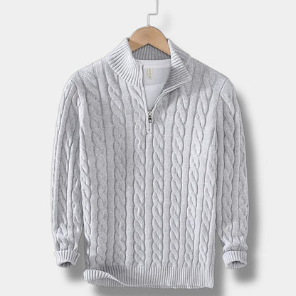 Invoux Windsor Jacquard Mock Neck Sweater