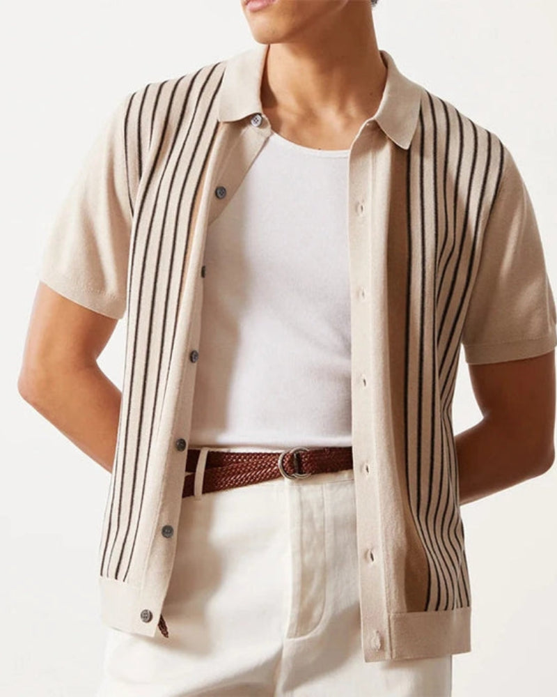 Invoux Retro-Stripes Polo Knit 12