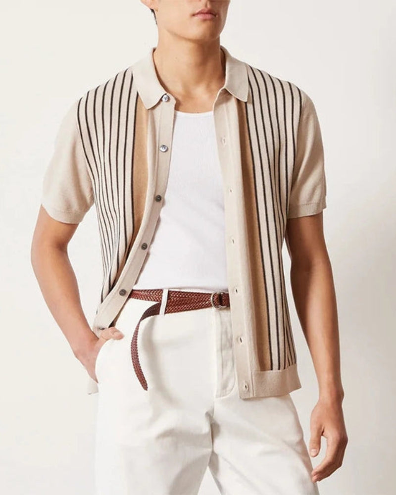 Invoux Retro-Stripes Polo Knit 123