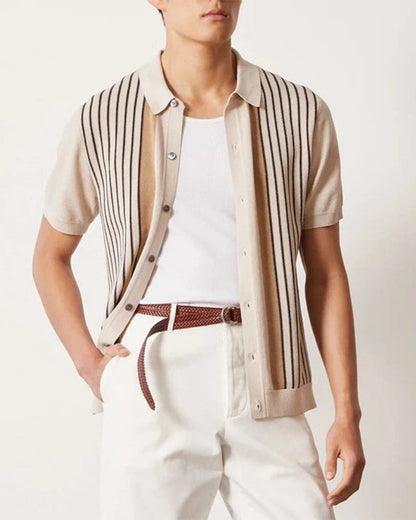 Invoux Retro-Stripes Polo Knit 123
