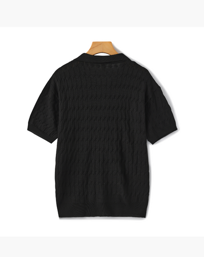 Invoux Bellano Textured Knit Polo