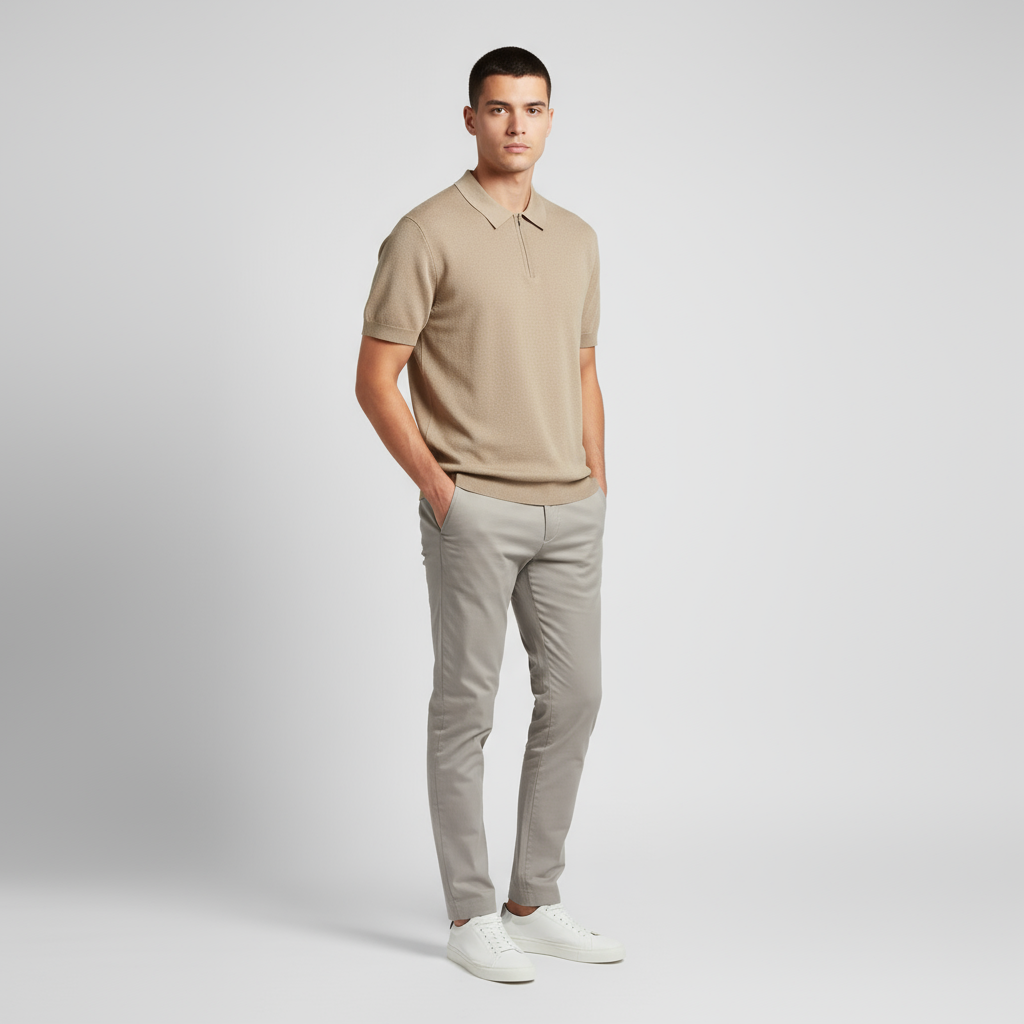 Invoux Valmero Zip-Mesh Polo